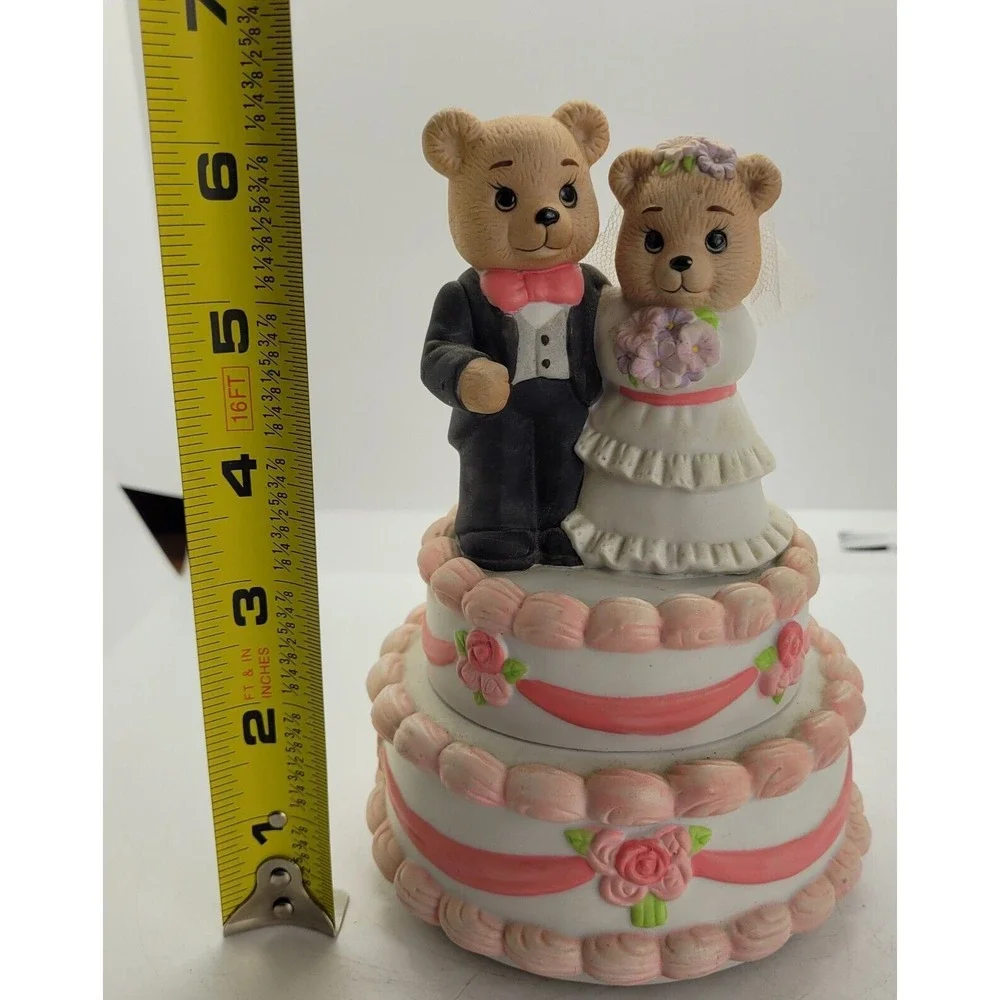 Vintage Wedding Musical Bears Cake‎ Couple 1989 The SF Music Company